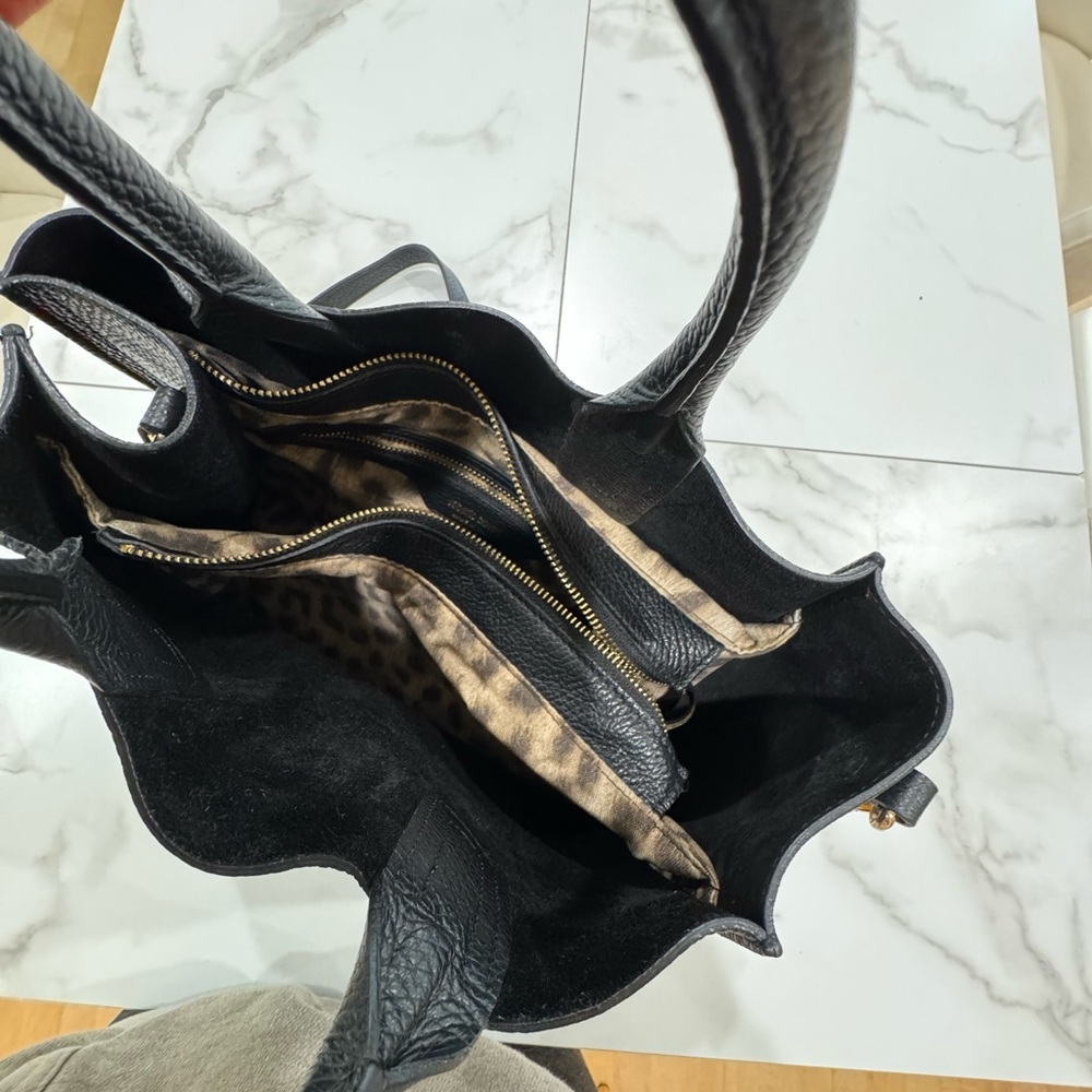 Roberto Cavalli Black Satchel with Gold Accent - Picture 3 of 7